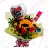 Bouquet Girasol Rosas Globo Chocolate