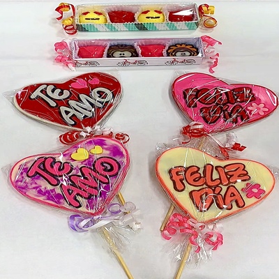 Chocolate corazón con frase