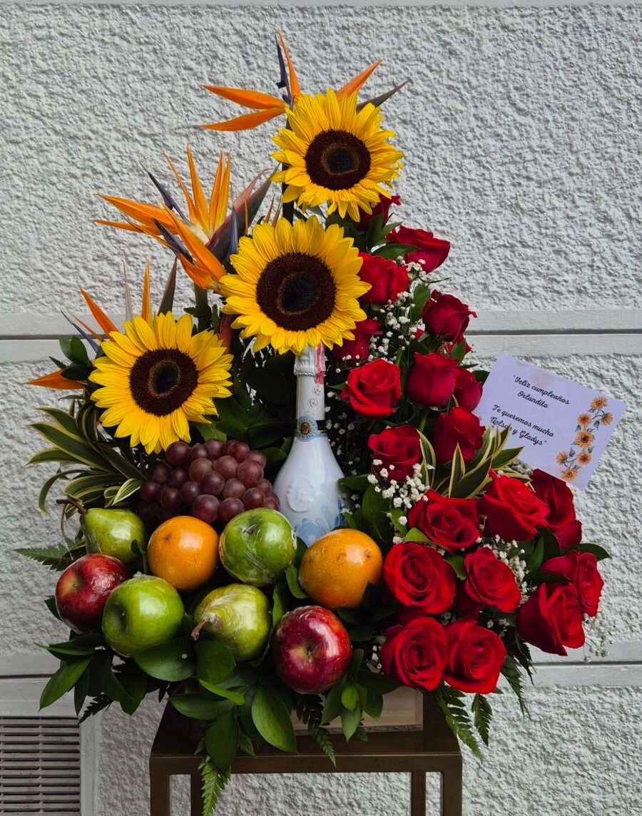 Frutero, Champaña, 24 Rosas