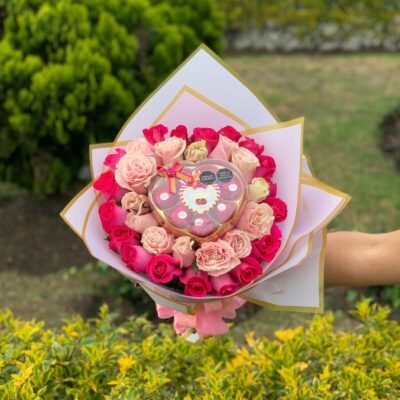 Bouquet chocolate ♥️ Rosas pink.