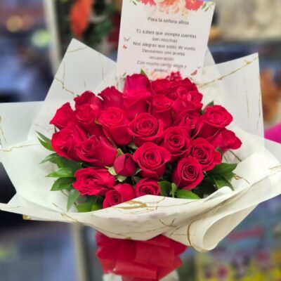 Bouquet de 24 Rosas Rojas