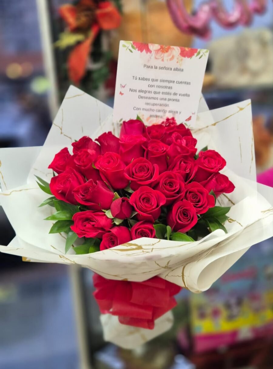 Bouquet de 24 Rosas Rojas