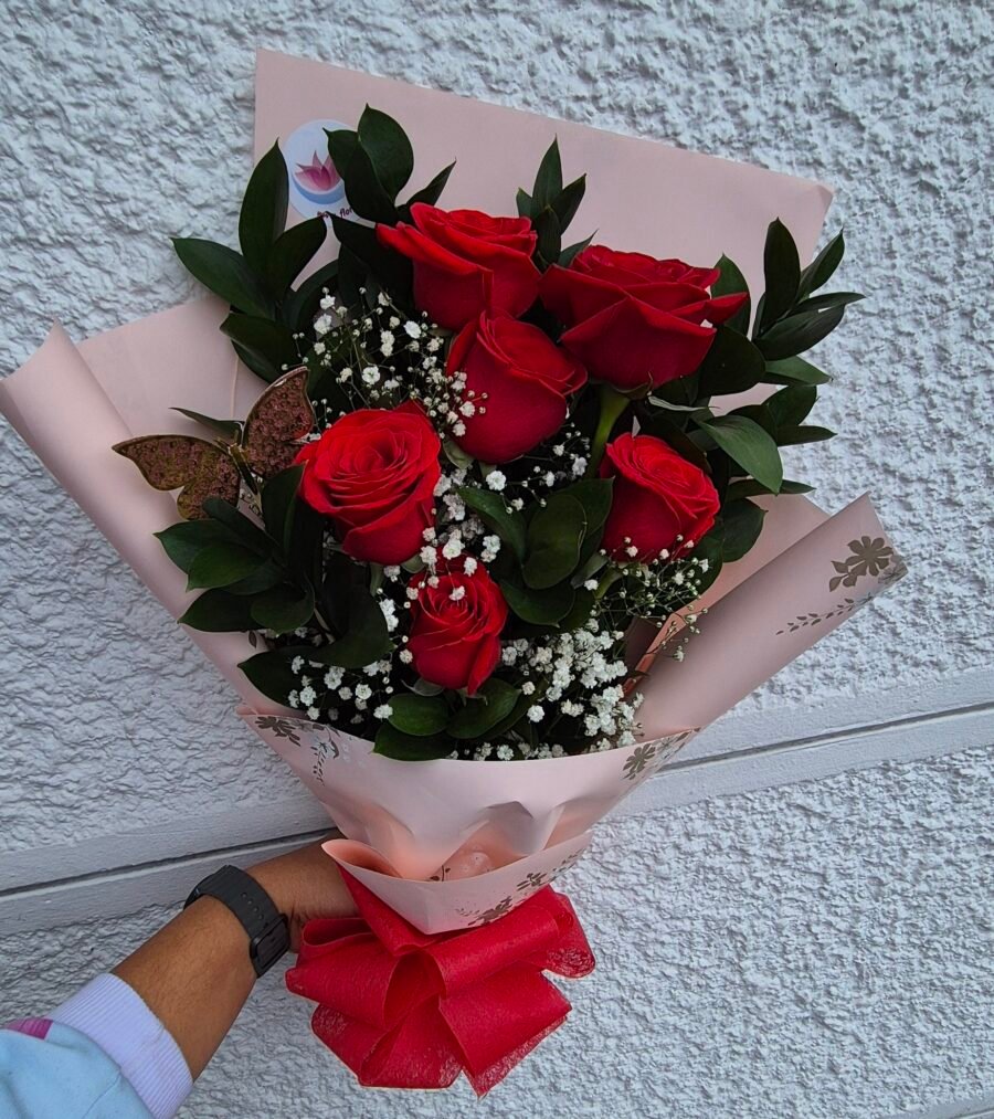 Bouquet de  6 Rosas Rojas