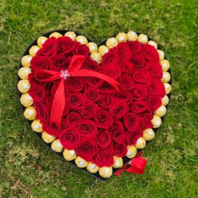 Corazon 60 rosas 36 ferrero.