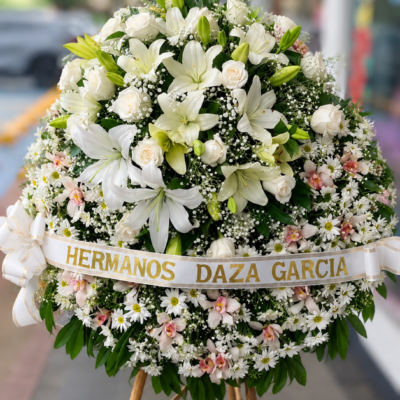 Corona condolencias Margaritas